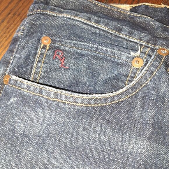 42Tx36 Polo Ralph Lauren The Hampton Straight Denim Blue Jeans Cotton w Pockets - Picture 7 of 9
